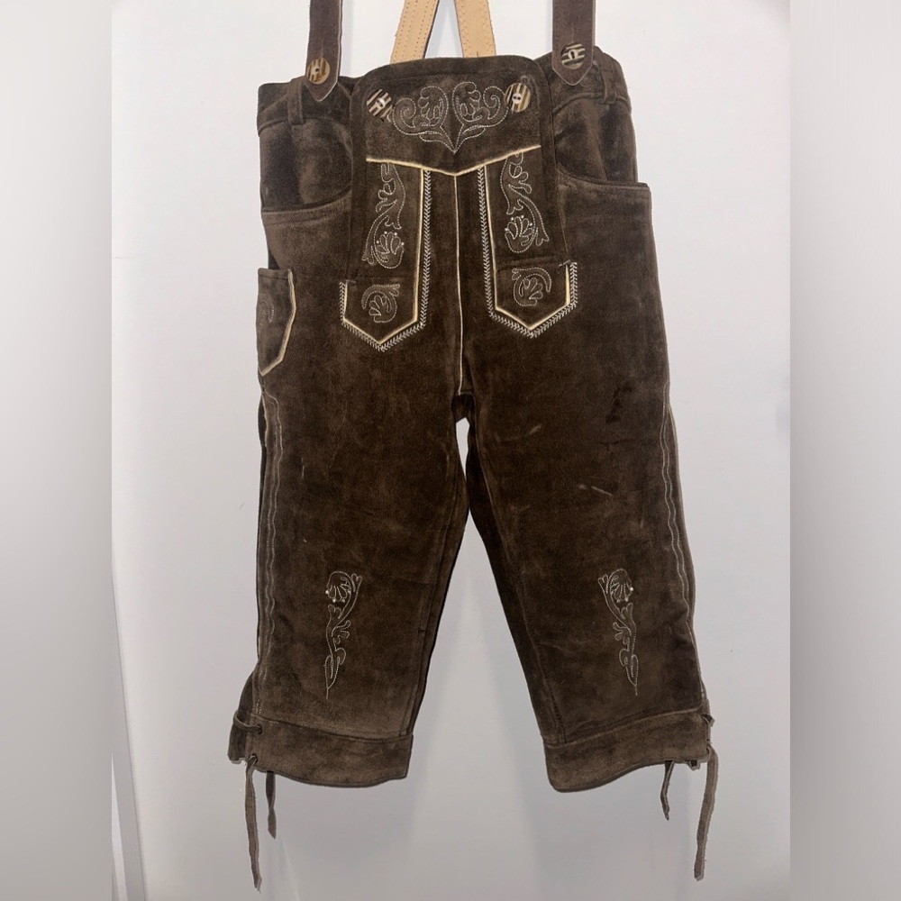 Real Authentic German Leather Lederhosen - Men’s US Size 28